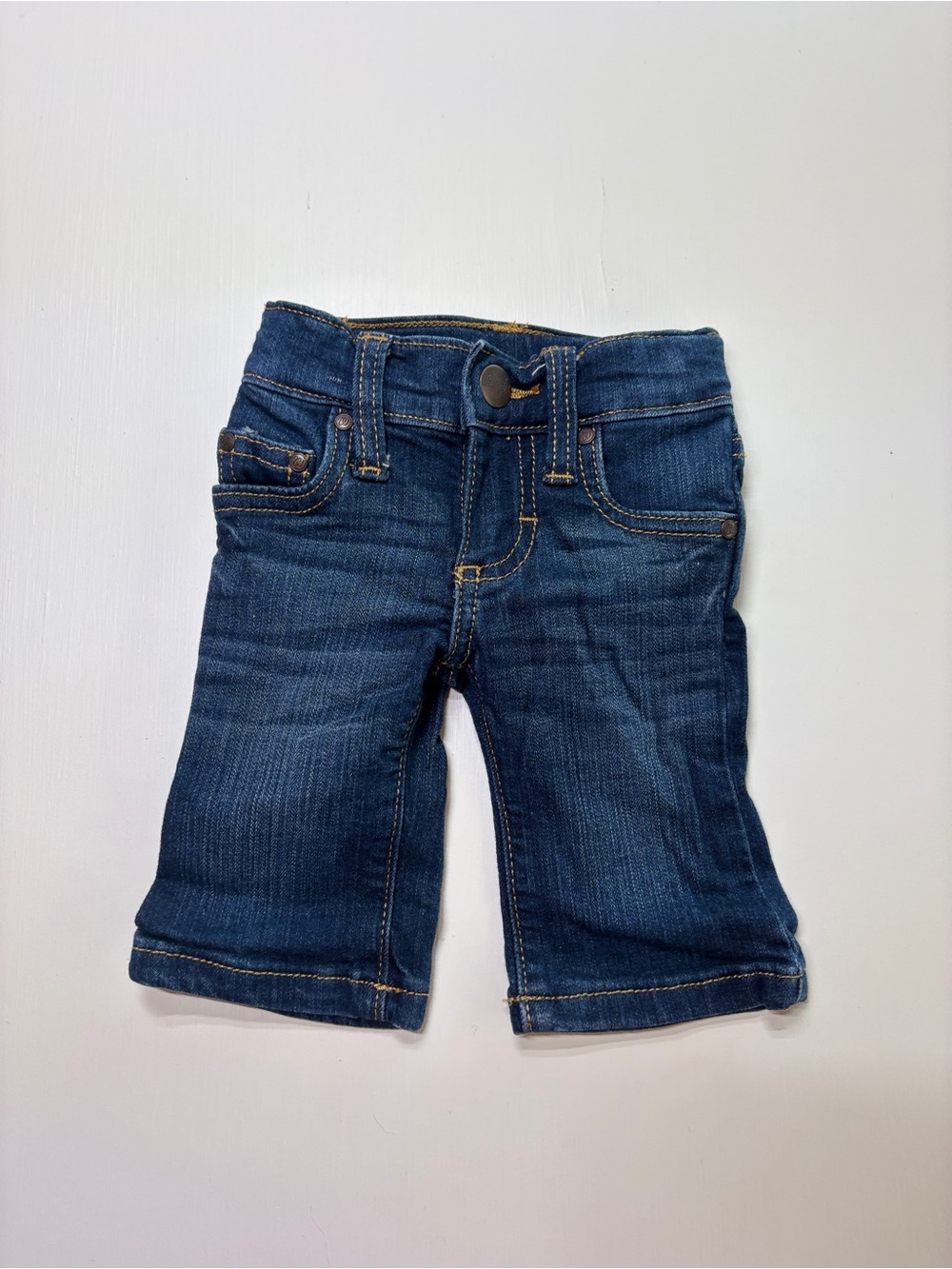 Wrangler Baby Western Bootcut Jeans Dark Blue Adjustable Waist 0-3M - Picture 2 of 6